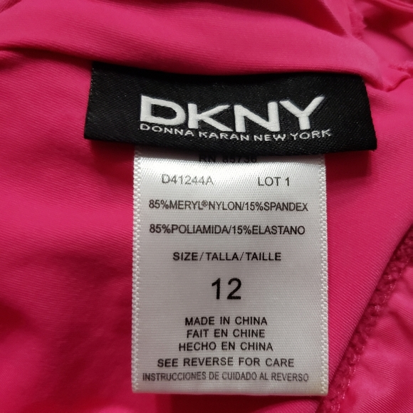 Dkny one piece pink swimsuit Size 12 - Picture 6 of 8